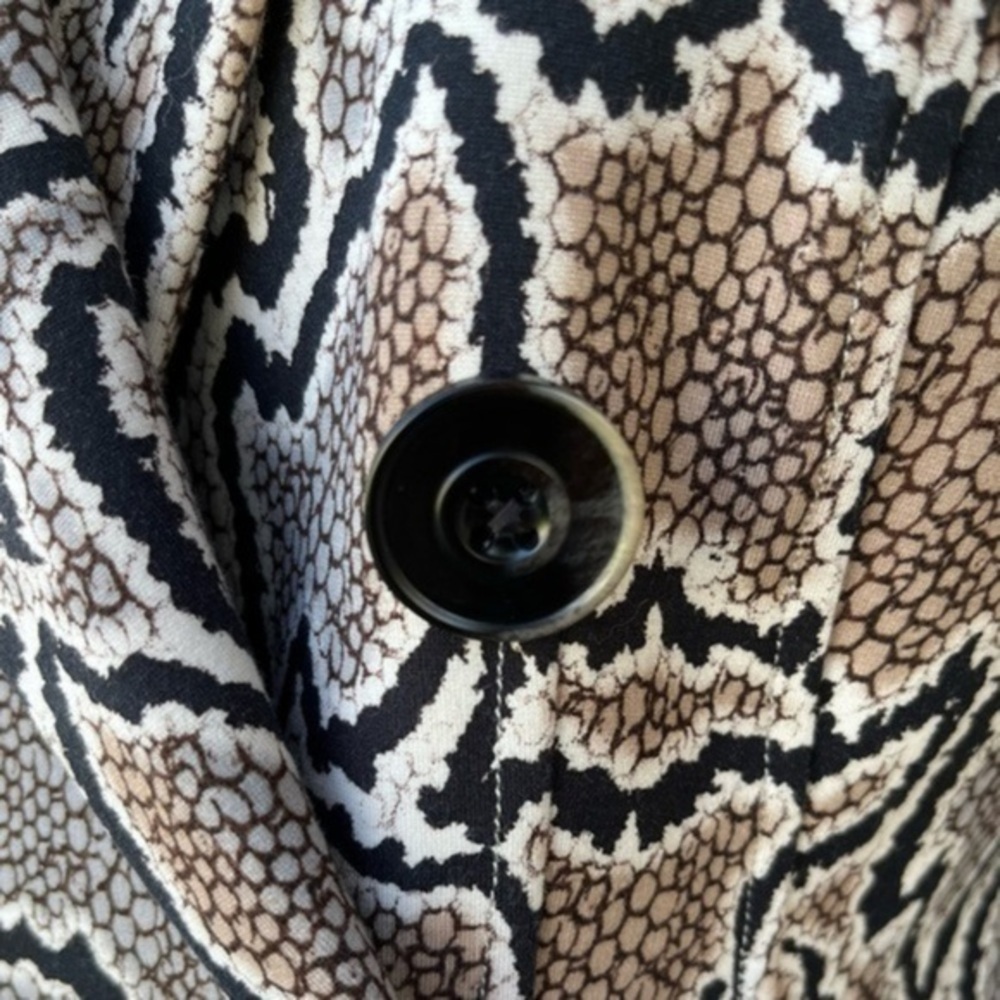 Cabi Python Snake Print Double Breasted Black Bro… - image 3